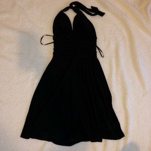 White House/Black Market Black halter dress